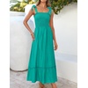 image:imageZESICA Womens Summer Boho Spaghetti Strap Maxi DressPeacock