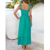 image:imageZESICA Womens Summer Boho Spaghetti Strap Maxi DressPeacock