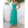image:imageZESICA Womens Summer Boho Spaghetti Strap Maxi DressPeacock