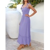 image:imageZESICA Womens Summer Boho Spaghetti Strap Maxi DressPurple
