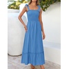 image:imageZESICA Womens Summer Boho Spaghetti Strap Maxi DressRoyalblue