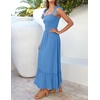 image:imageZESICA Womens Summer Boho Spaghetti Strap Maxi DressRoyalblue