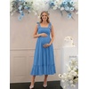 image:imageZESICA Womens Summer Boho Spaghetti Strap Maxi DressRoyalblue