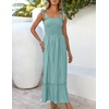 image:imageZESICA Womens Summer Boho Spaghetti Strap Maxi DressSage