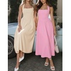 image:imageZESICA Womens Summer Sleeveless Halter Wedding Guest Maxi DressApricot