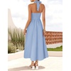 image:imageZESICA Womens Summer Sleeveless Halter Wedding Guest Maxi DressBlue
