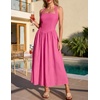 image:imageZESICA Womens Summer Sleeveless Halter Wedding Guest Maxi DressHotpink