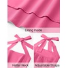 image:imageZESICA Womens Summer Sleeveless Halter Wedding Guest Maxi DressHotpink