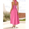 image:imageZESICA Womens Summer Sleeveless Halter Wedding Guest Maxi DressHotpink