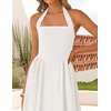 image:imageZESICA Womens Summer Sleeveless Halter Wedding Guest Maxi DressIvory