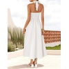 image:imageZESICA Womens Summer Sleeveless Halter Wedding Guest Maxi DressIvory