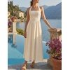 image:imageZESICA Womens Summer Sleeveless Halter Wedding Guest Maxi DressLightapricot