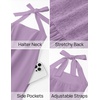 image:imageZESICA Womens Summer Sleeveless Halter Wedding Guest Maxi DressLightpurple