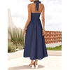 image:imageZESICA Womens Summer Sleeveless Halter Wedding Guest Maxi DressNavy