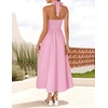 image:imageZESICA Womens Summer Sleeveless Halter Wedding Guest Maxi DressPink