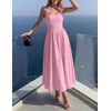 image:imageZESICA Womens Summer Sleeveless Halter Wedding Guest Maxi DressPink