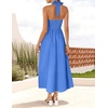 image:imageZESICA Womens Summer Sleeveless Halter Wedding Guest Maxi DressRoyalblue