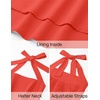 image:imageZESICA Womens Summer Sleeveless Halter Wedding Guest Maxi DressWatermelonred