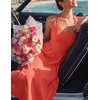 image:imageZESICA Womens Summer Sleeveless Halter Wedding Guest Maxi DressWatermelonred