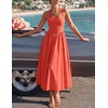 image:imageZESICA Womens Summer Sleeveless Halter Wedding Guest Maxi DressWatermelonred