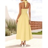 image:imageZESICA Womens Summer Sleeveless Halter Wedding Guest Maxi DressYellow