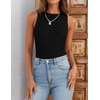 image:imageZESICA Womens Summer Sleeveless Tanks Business Casual TopsBlack