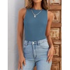 image:imageZESICA Womens Summer Sleeveless Tanks Business Casual TopsGreyblue