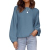 image:imageZESICA Fall Sweaters for Women Long Sleeve Knit Sweater TopsDustyblue