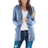 image:imageZESICA Long Sleeve Button Down Open Front Cable Knit Cardigan SweatersBlue