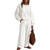 image:imageZESICA Two Piece Lounge Sets for Women Fall Sweatsuit Tracksuit OutfitsWhite