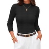 image:imageZESICA Womens 2026 Fall Long Sleeve Mock Neck Tops Going Out Knit ShirtsBlack