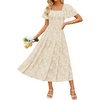 image:imageZESICA Womens 2026 Summer Boho Wedding Guest Midi DressesApricot