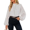 image:imageZESICA Womens Dressy Casual Blouses Fall Long Sleeve Chiffon TopsWhite