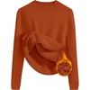 image:imageZESICA Womens Fleece Sherpa Lined Sweater Winter ClothesRust