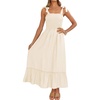 image:imageZESICA Womens Summer Boho Spaghetti Strap Maxi DressApricot
