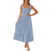 image:imageZESICA Womens Summer Boho Spaghetti Strap Maxi DressBlue