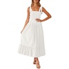 image:imageZESICA Womens Summer Boho Spaghetti Strap Maxi DressWhite