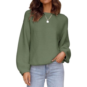 image:imageZESICA Fall Sweaters for Women Long Sleeve Knit Sweater TopsArmygreen