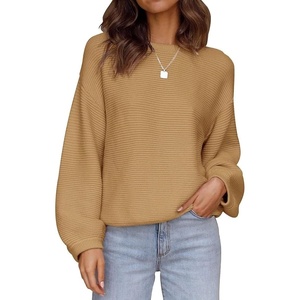 image:imageZESICA Fall Sweaters for Women Long Sleeve Knit Sweater TopsCamel