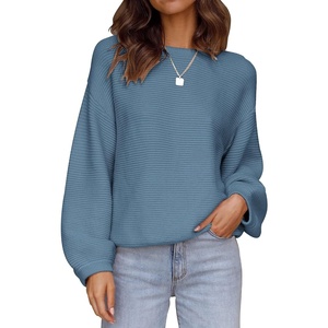 image:imageZESICA Fall Sweaters for Women Long Sleeve Knit Sweater TopsDustyblue