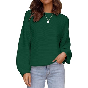 image:imageZESICA Fall Sweaters for Women Long Sleeve Knit Sweater TopsForestgreen