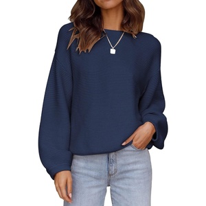 image:imageZESICA Fall Sweaters for Women Long Sleeve Knit Sweater TopsNavy