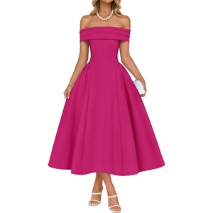 image:imageZESICA Summer 2026 Off Shoulder Cocktail Dresses for WomenRose