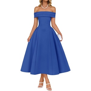 image:imageZESICA Summer 2026 Off Shoulder Cocktail Dresses for WomenRoyalblue