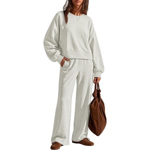 image:imageZESICA Two Piece Lounge Sets for Women Fall Sweatsuit Tracksuit OutfitsLight Grey