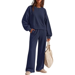 image:imageZESICA Two Piece Lounge Sets for Women Fall Sweatsuit Tracksuit OutfitsNavy