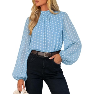 image:imageZESICA Womens Dressy Casual Blouses Fall Long Sleeve Chiffon TopsBlue