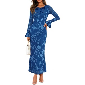 image:imageZESICA Womens Fall Bell Long Sleeve Wedding Guest DressesDarkblue