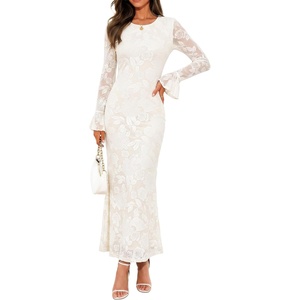 image:imageZESICA Womens Fall Bell Long Sleeve Wedding Guest DressesIvory