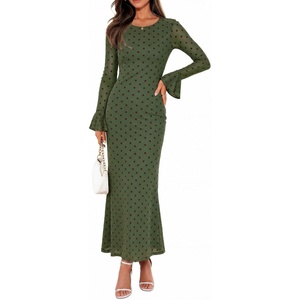 image:imageZESICA Womens Fall Bell Long Sleeve Wedding Guest DressesPeagreen